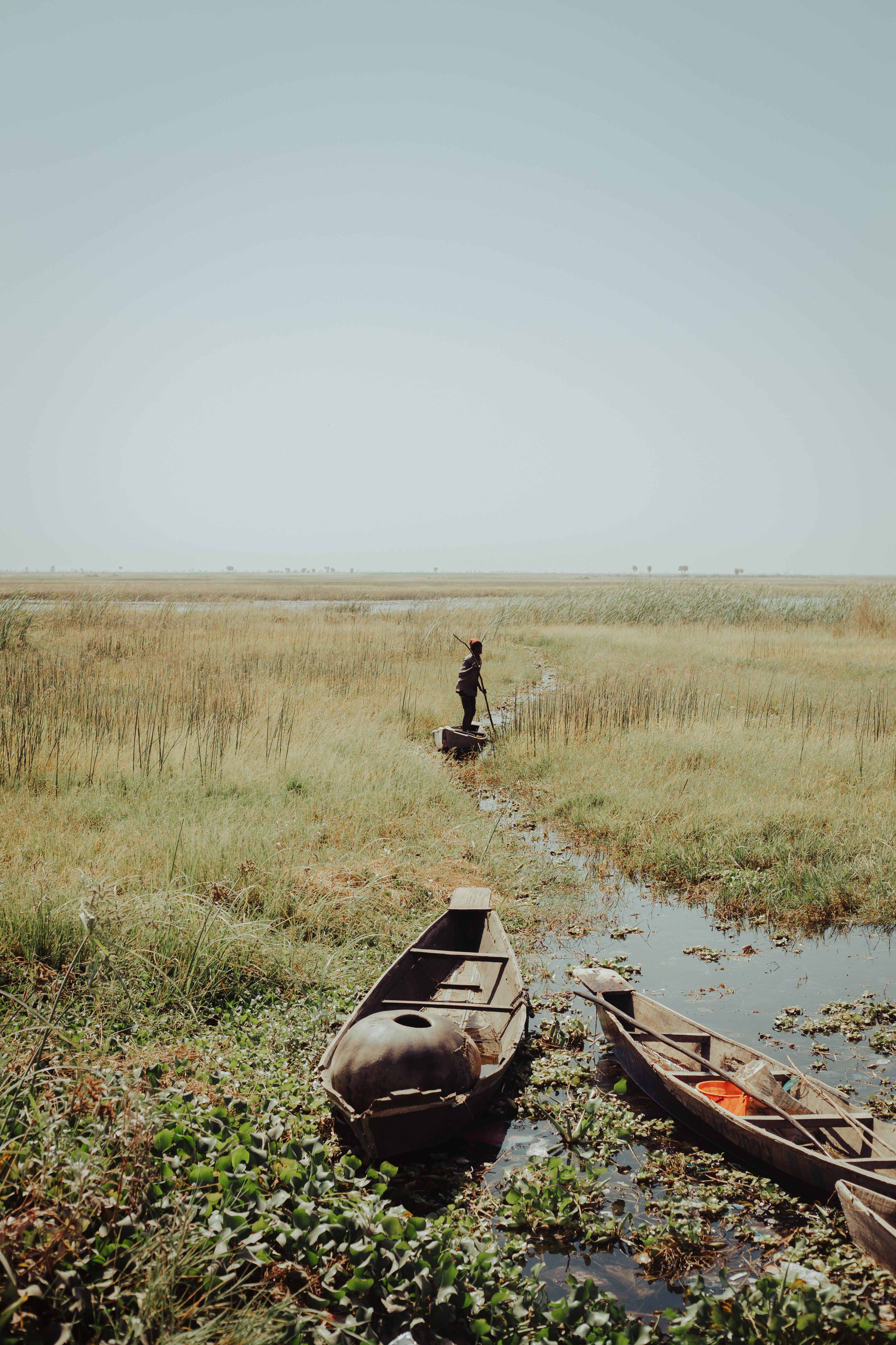 Waterrijke wildernis van de Okavango-delta in Botswana